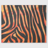 Zebra, zwart en Oranje afdrukken Cadeaupapier (Vlak)