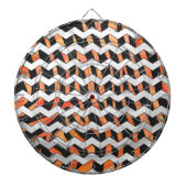 Zebra, zwart en Oranje afdrukken Dartbord (Voorkant)