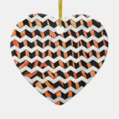 Zebra, zwart en Oranje afdrukken Keramisch Ornament (Voorkant)
