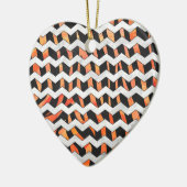 Zebra, zwart en Oranje afdrukken Keramisch Ornament (Links)