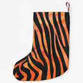 Zebra, zwart en Oranje afdrukken Kleine Kerstsok (Achterkant)