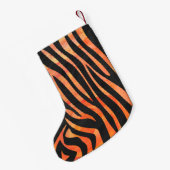 Zebra, zwart en Oranje afdrukken Kleine Kerstsok (Achterkant (Hangend))