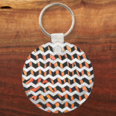 Zebra, zwart en Oranje afdrukken Sleutelhanger (Voorkant)