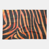 Zebra, zwart en Oranje afdrukken Theedoek (Horizontaal)
