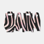 Zebra, zwart en roze afdrukken bedankdoosjes (Uitgevouwen)