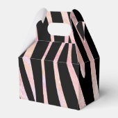 Zebra, zwart en roze afdrukken bedankdoosjes (Voorkant Zijde)