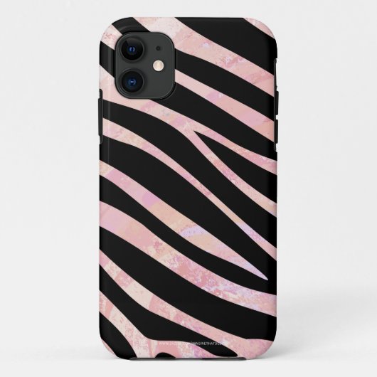 Zebra, zwart en roze afdrukken Case-Mate iPhone case (Achterkant)