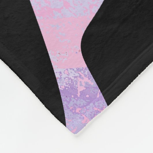 Zebra, zwart en roze afdrukken fleece deken (Hoek)