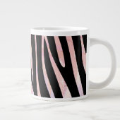 Zebra, zwart en roze afdrukken grote koffiekop (Rechts)