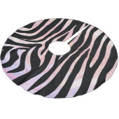 Zebra, zwart en roze afdrukken kerstboom rok (Gekanteld)