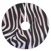 Zebra, zwart en roze afdrukken kerstboom rok (Voorkant)