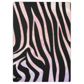 Zebra, zwart en roze afdrukken klembord (Achterkant)