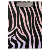 Zebra, zwart en roze afdrukken klembord (Voorkant)