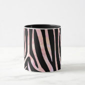 Zebra, zwart en roze afdrukken mok (Midden)