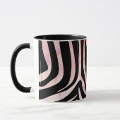 Zebra, zwart en roze afdrukken mok (Links)