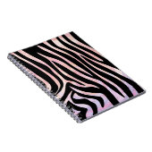 Zebra, zwart en roze afdrukken notitieboek (Rechterzijde)