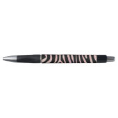 Zebra, zwart en roze afdrukken pen (Voorkant)