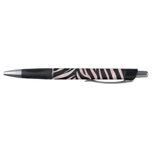 Zebra, zwart en roze afdrukken pen (Bodem)