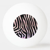 Zebra, zwart en roze afdrukken pingpongbal (Voorkant)