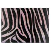 Zebra, zwart en roze afdrukken snijplank (Voorkant)