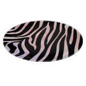 Zebra, zwart en roze afdrukken snijplank (Hoek)
