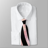 Zebra, zwart en roze afdrukken stropdas (Gebonden)