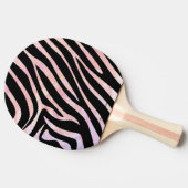 Zebra, zwart en roze afdrukken tafeltennisbatje (Zijkant)