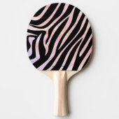 Zebra, zwart en roze afdrukken tafeltennisbatje (Voorkant)