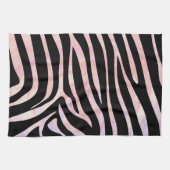 Zebra, zwart en roze afdrukken theedoek (Horizontaal)