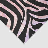 Zebra, zwart en roze afdrukken tissuepapier (Detail)