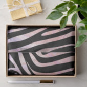 Zebra, zwart en roze afdrukken tissuepapier (Geschenk)