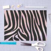 Zebra, zwart en roze afdrukken tissuepapier (Craft)