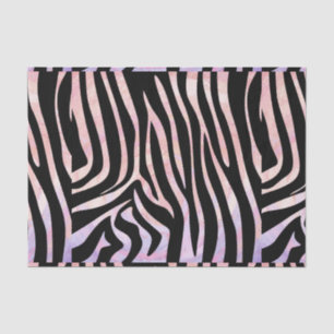 Zebra, zwart en roze afdrukken tissuepapier