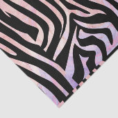 Zebra, zwart en roze afdrukken tissuepapier (Detail)