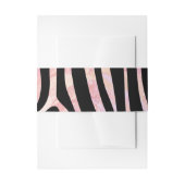 Zebra, zwart en roze afdrukken uitnodigingen wikkel (Voorkant Voorbeeld)