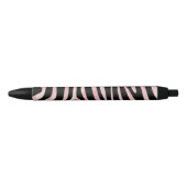Zebra, zwart en roze afdrukken zwarte inkt pen (Voorkant)