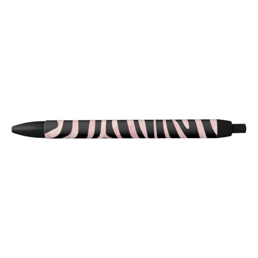 Zebra, zwart en roze afdrukken zwarte inkt pen (Voorkant)