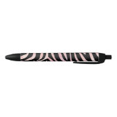 Zebra, zwart en roze afdrukken zwarte inkt pen (Bodem)