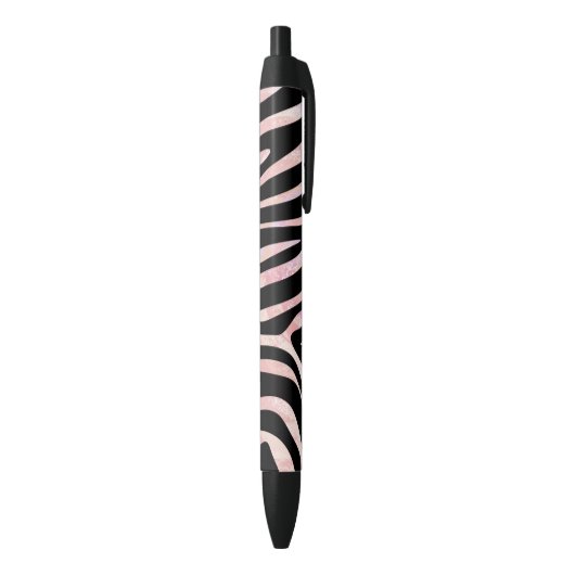 Zebra, zwart en roze afdrukken zwarte inkt pen (Achterkant (Verticaal))