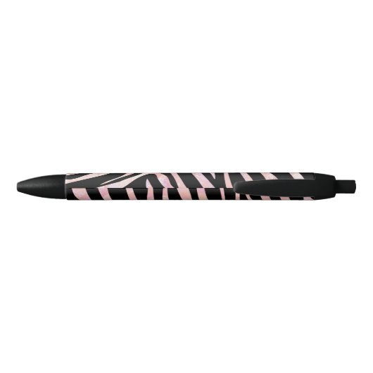 Zebra, zwart en roze afdrukken zwarte inkt pen (Achterkant)