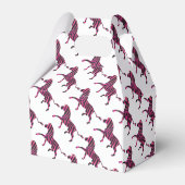 Zebra zwart en warm roze Silhouet Bedankdoosjes (Achterkant)