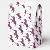 Zebra zwart en warm roze Silhouet Bedankdoosjes (Geopend)