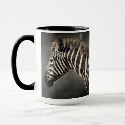 Zebra zwart en wit afdrukken - Chic Modern Mok (Links)