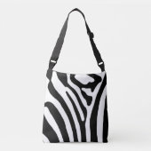 Zebra ~ Zwart en Wit Crossbody Tas (Voorkant)