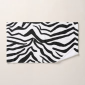 Zebra, zwart en wit, roodkleurig patroon verbergen bad handdoek (Handdoek)