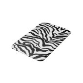 Zebra, zwart en wit, roodkleurig patroon verbergen badmat (Gekanteld)