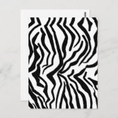 Zebra, zwart en wit, roodkleurig patroon verbergen briefkaart (Voorkant / Achterkant)