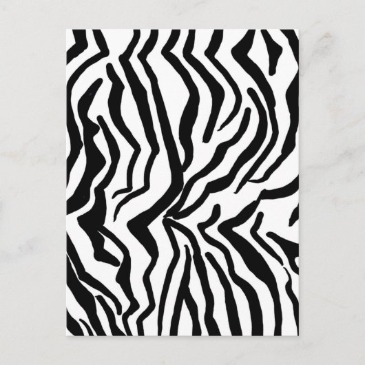 Zebra, zwart en wit, roodkleurig patroon verbergen briefkaart (Voorkant)