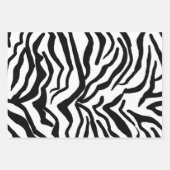 Zebra, zwart en wit, roodkleurig patroon verbergen inpakpapier vel (Voorkant 2)