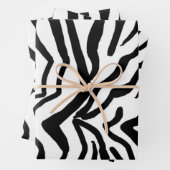 Zebra, zwart en wit, roodkleurig patroon verbergen inpakpapier vel (In situ)